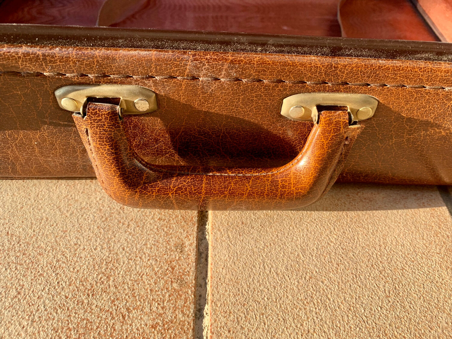 Antique leather suitcases
