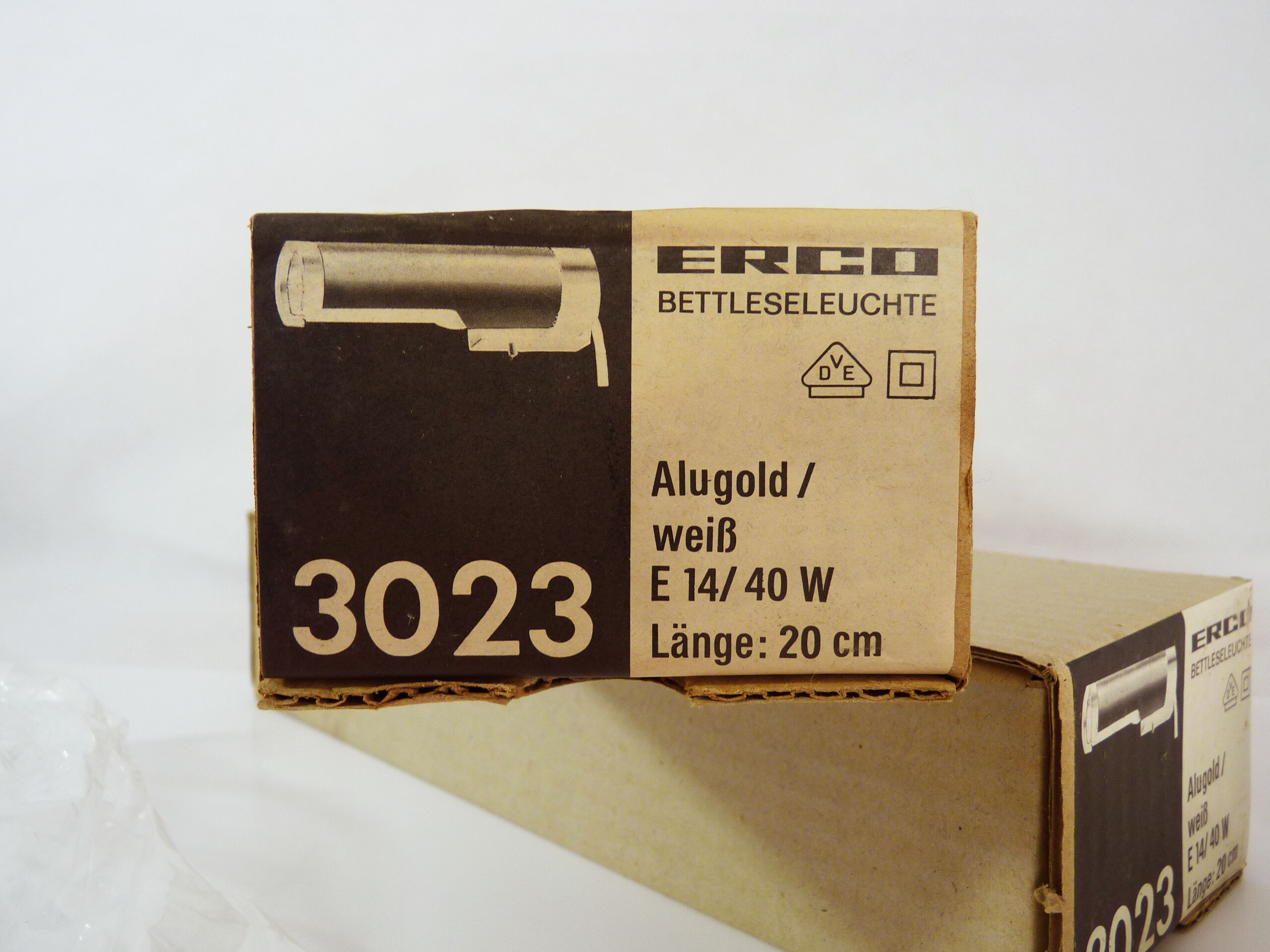 Pair of vintage Erco 3023 wall sconces Germany, year 70