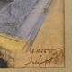 Watercolor sign andre brif or prif interior drawing library 1925