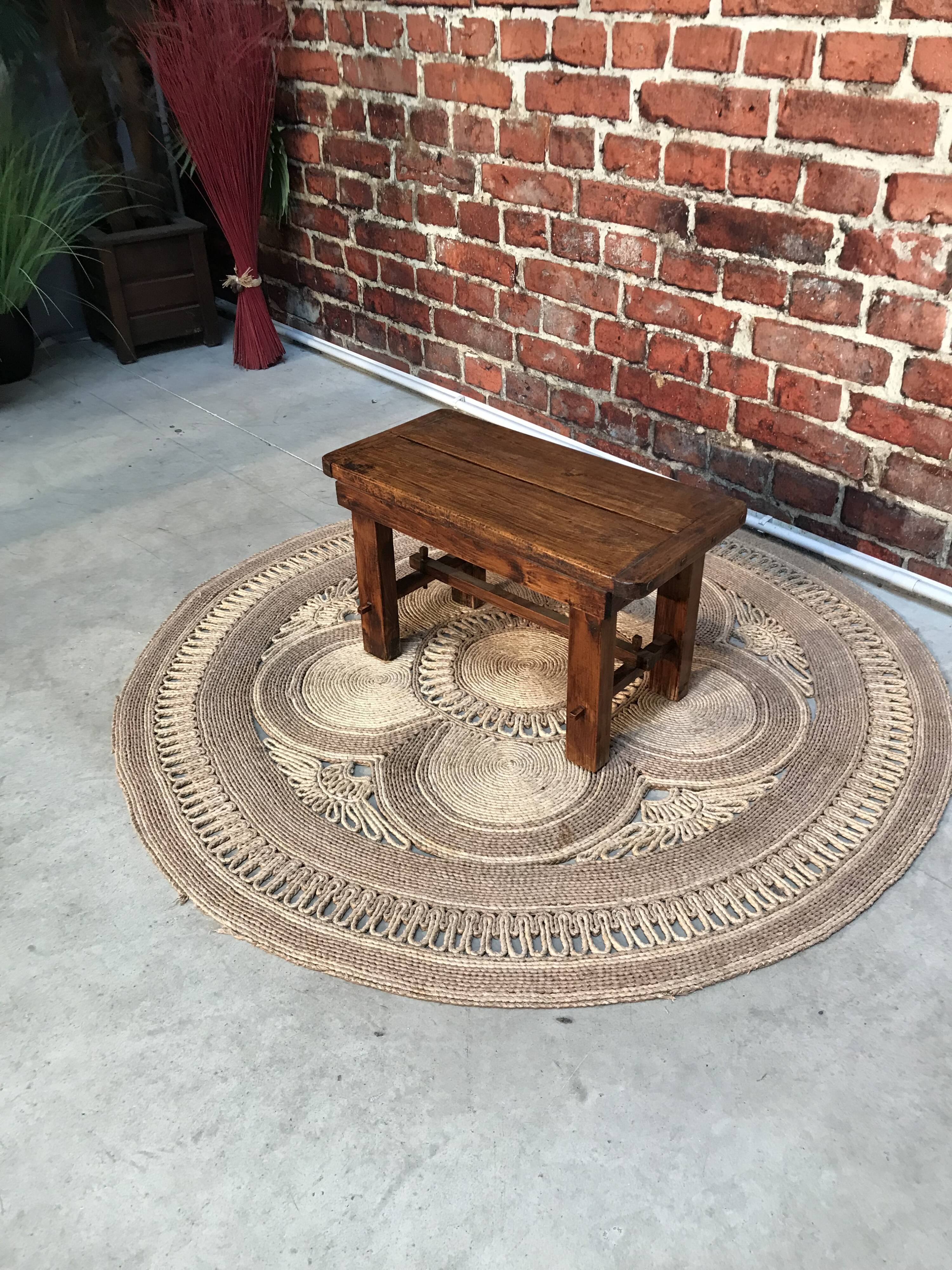 Wooden bench brutalist style