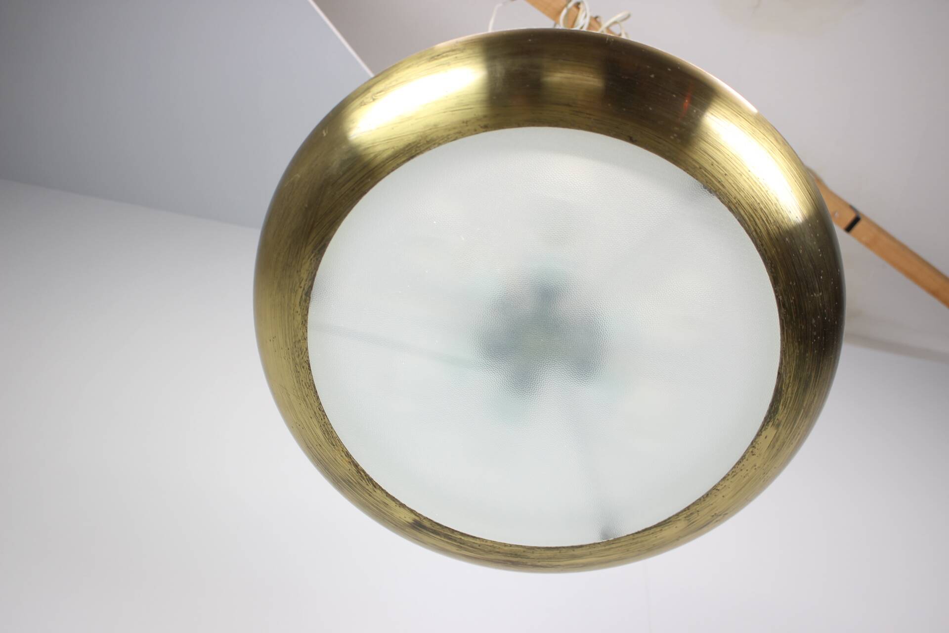 Art Deco UFO chandelier by Josef Hůrka for Napako, 1930s