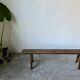 Small solid walnut farm bench, 1950s