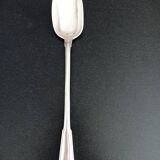 Silver metal serving spoon