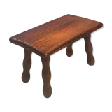 Lace bench in natural wood seated in pichepin folk art