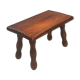 Lace bench in natural wood seated in pichepin folk art