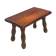 Lace bench in natural wood seated in pichepin folk art