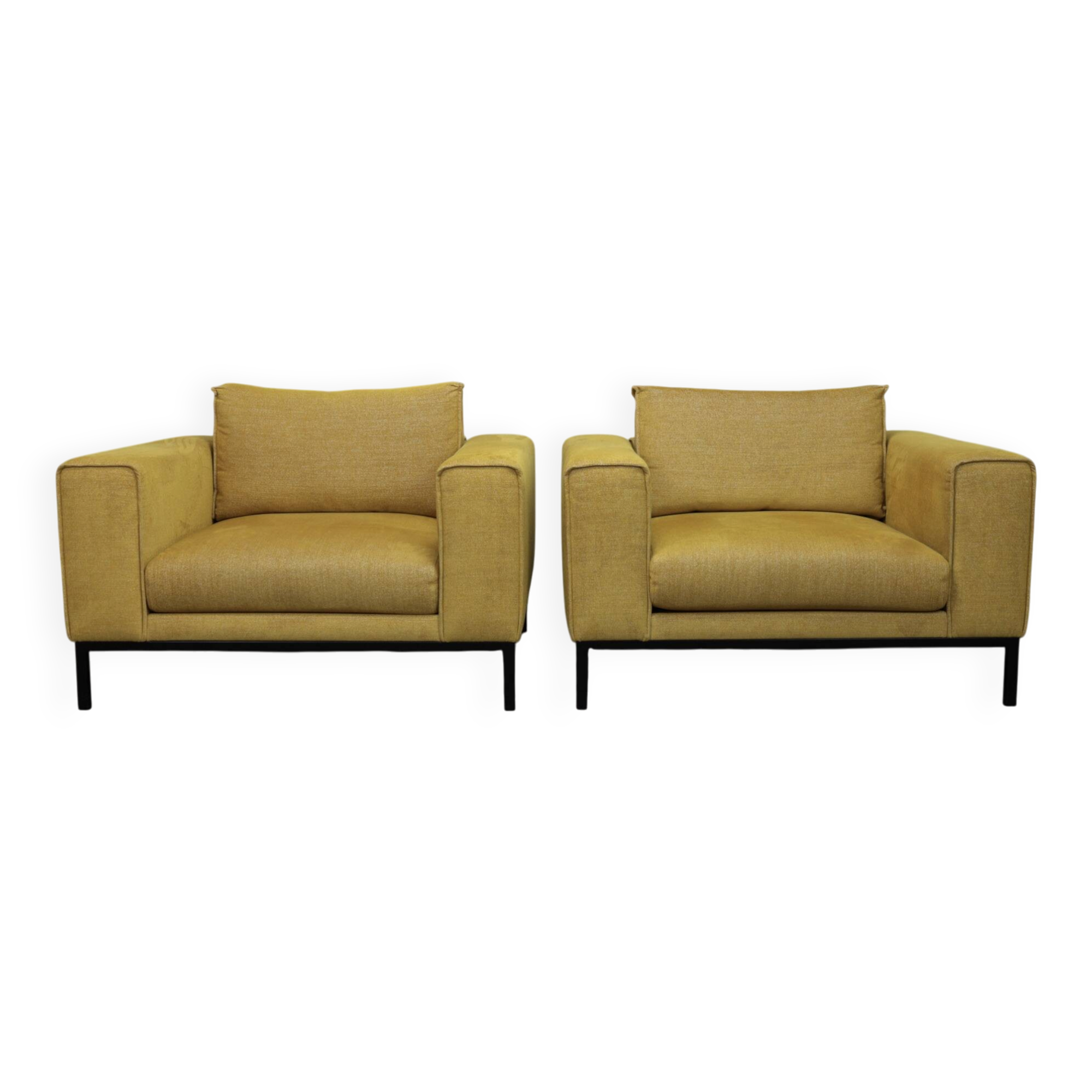 Pair of Custom-Made Love Seats / Oversized Lounge Chairs, 2000s