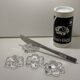 4 Clear Glass Knife Rests - Pukkeberg - Sweden - 1970