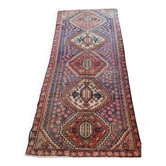 Superbe tapis persan oriental vintage ancien bohême 275x125 cm