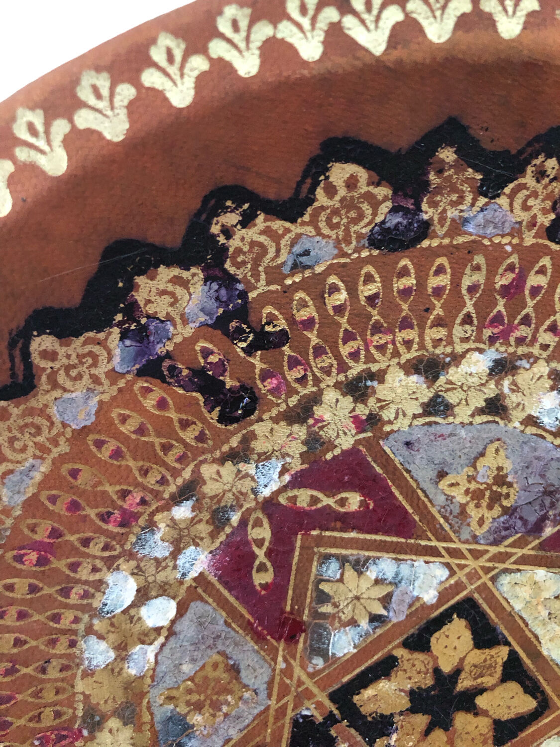 2 assiettes décoratives terre cuite décor marocain faites à la main