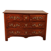 Commode d'époque regence en noyer massif du début du 18° siècle