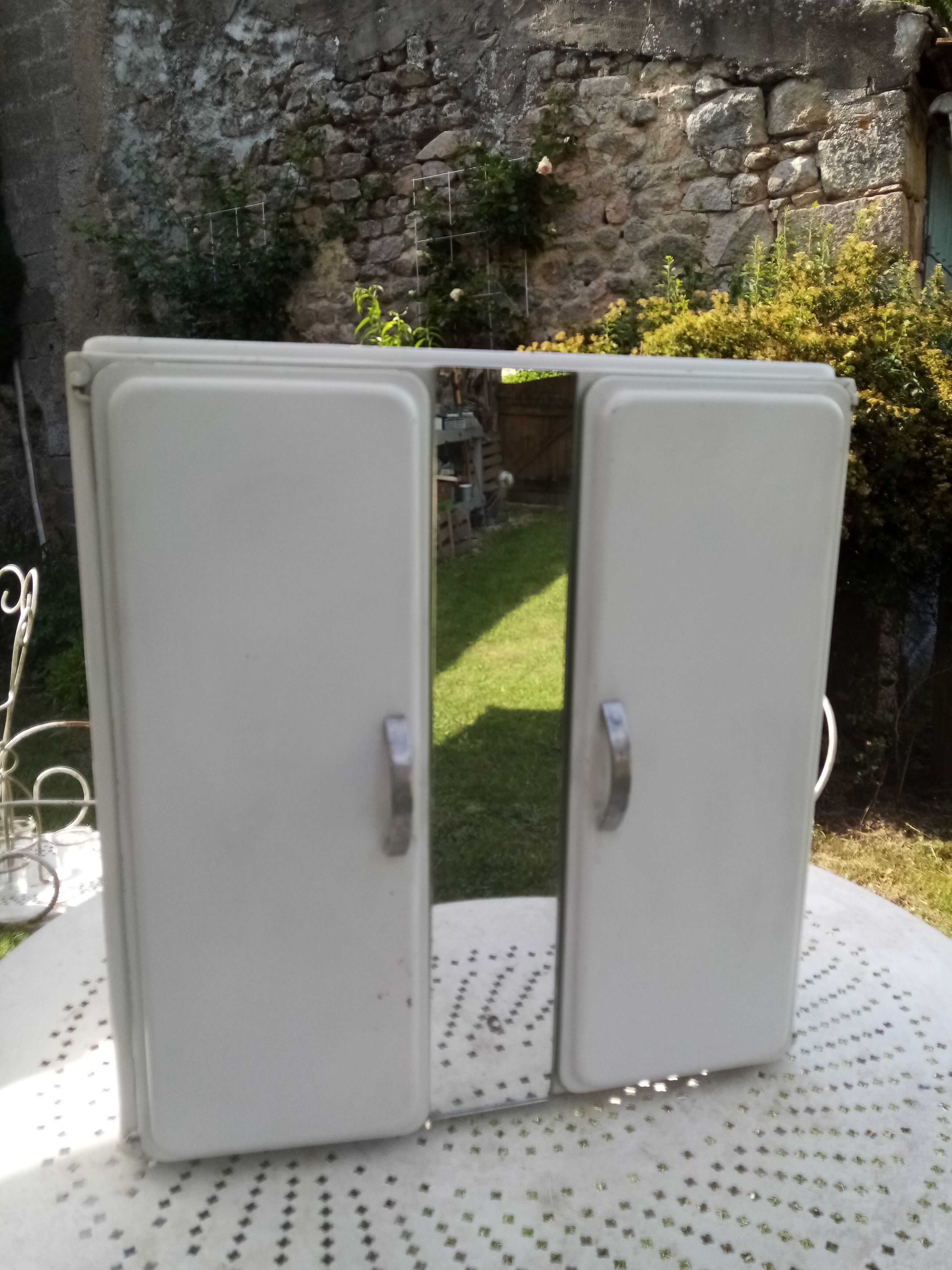 Vintage medicine cabinet mirror