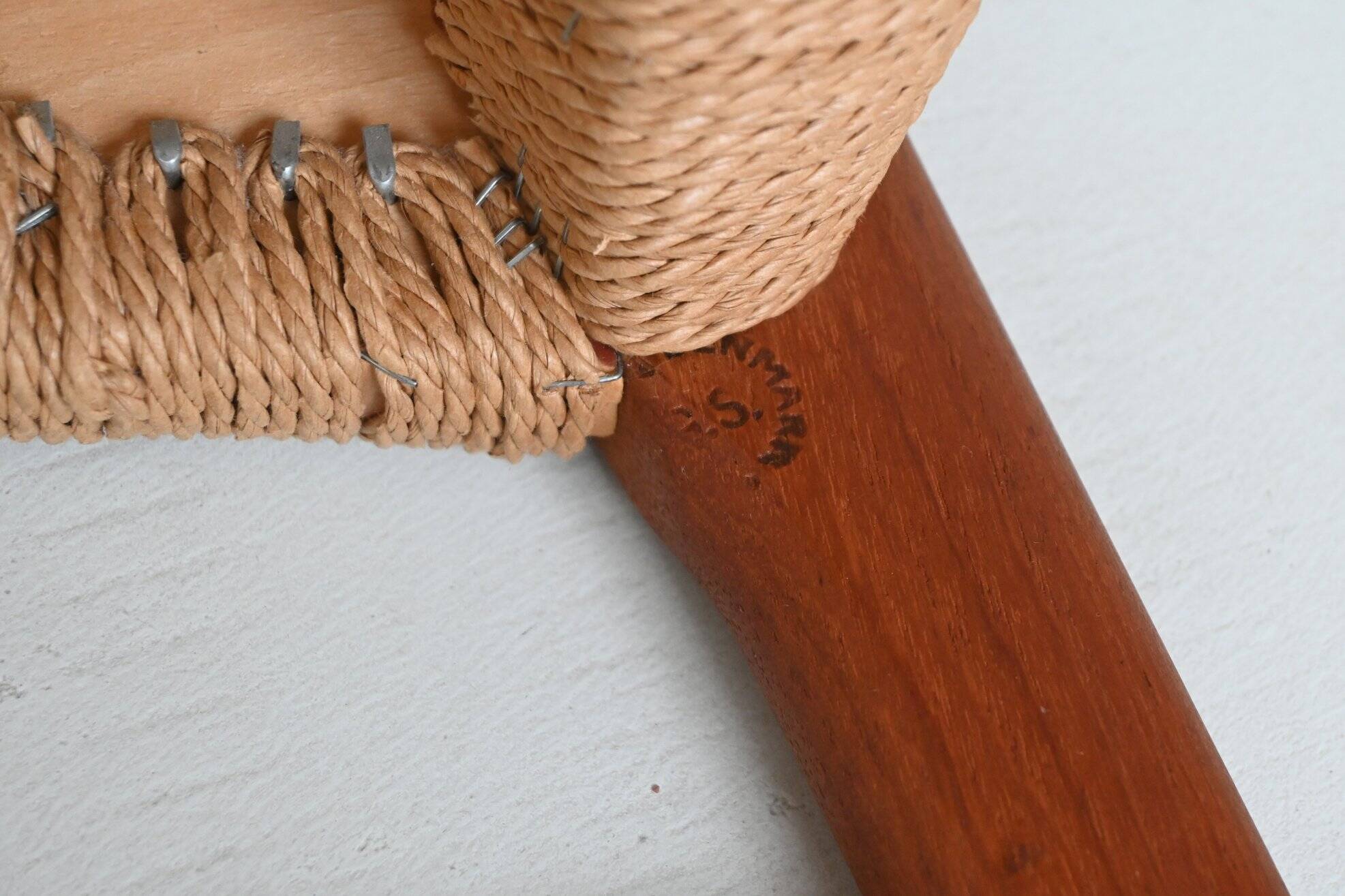 Arne Wahl Iversen set of six dining chairs in teak Glyngore Denmark 1960