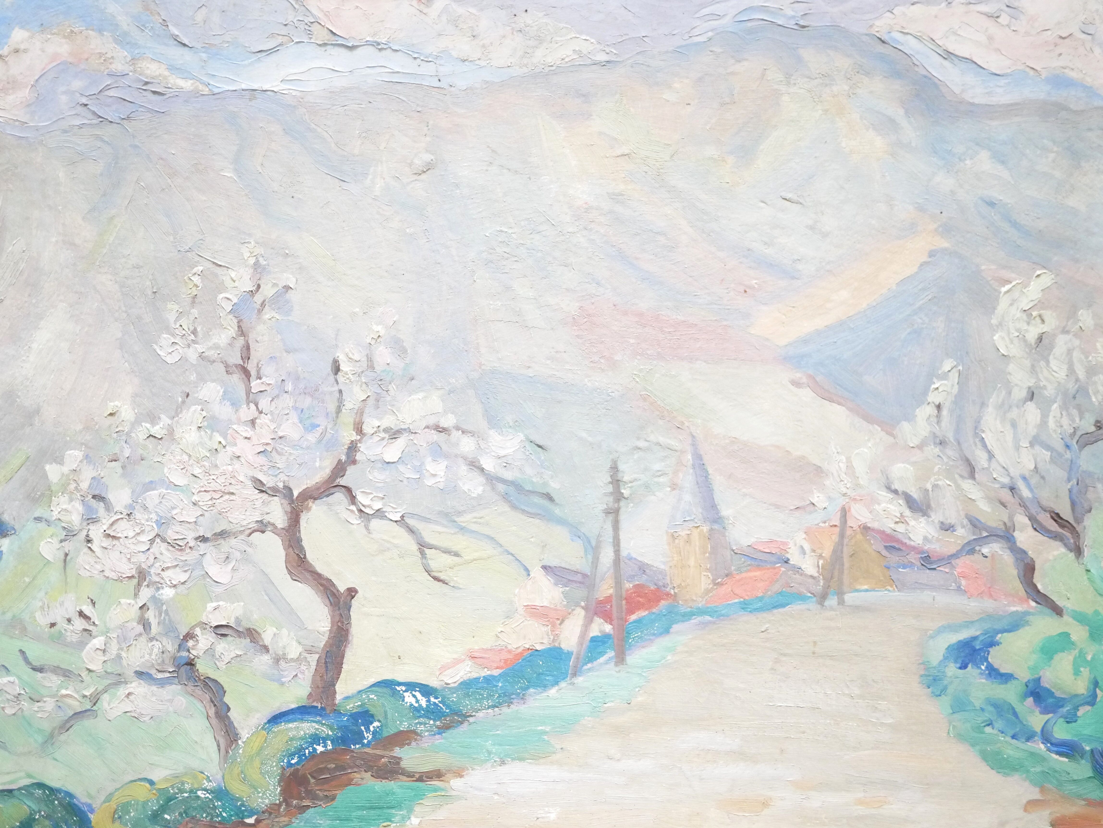 Old painting on panel signed M. Gay