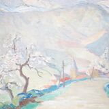 Old painting on panel signed M. Gay