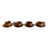 1970's Vintage Teak Set of Cups