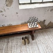 Paire de bancs noyer 1900