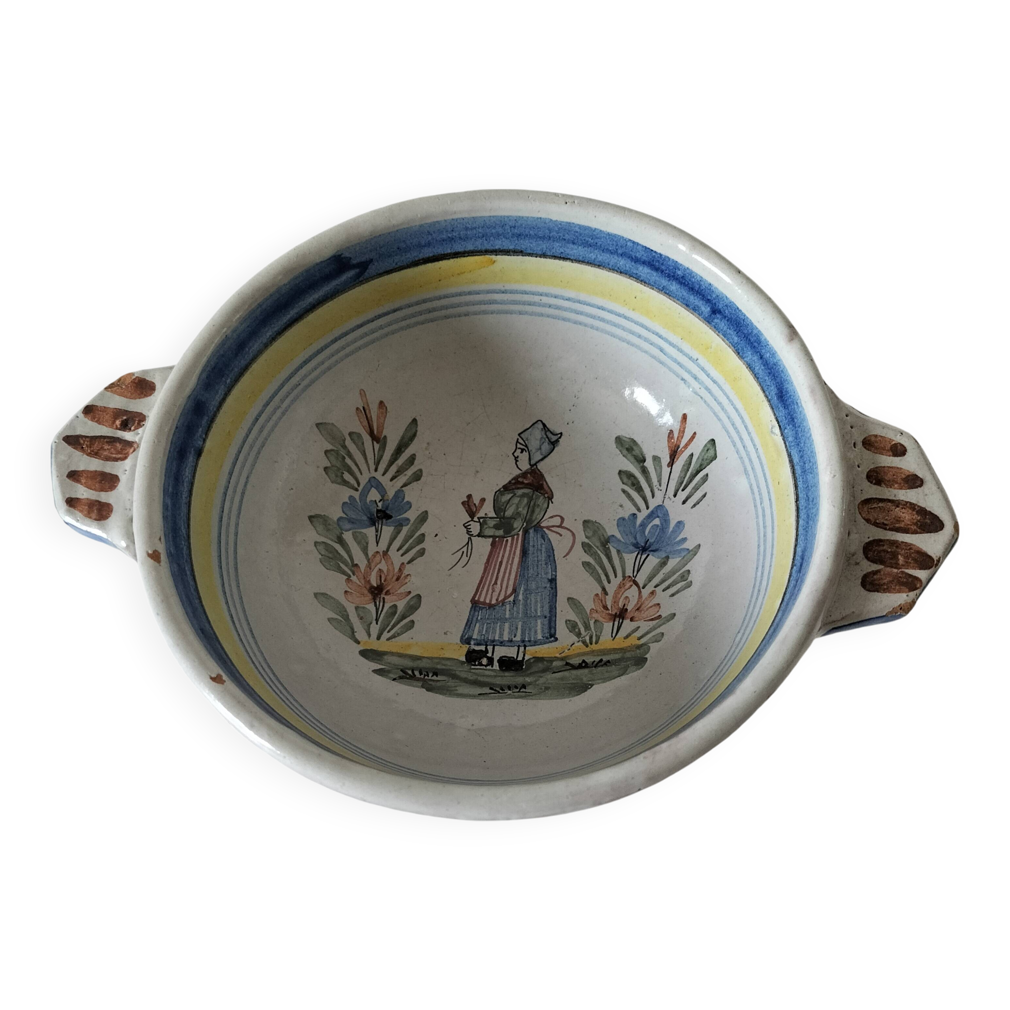 Hand-painted Breton bowl, 1920s