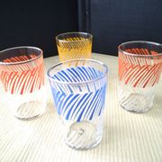 4 vintage screen-printed Gondolo glasses