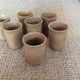 7 tasses en grès
