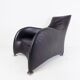 Montis Loge leather armchair with ottoman by Gerard van den Berg