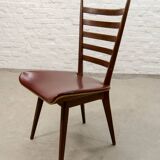 'Quattro Colori' Teak and Leatherette Dining Chairs