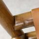 Mid-Century Scandinavian Armchair in Wood & Brown Leatherette, 60s