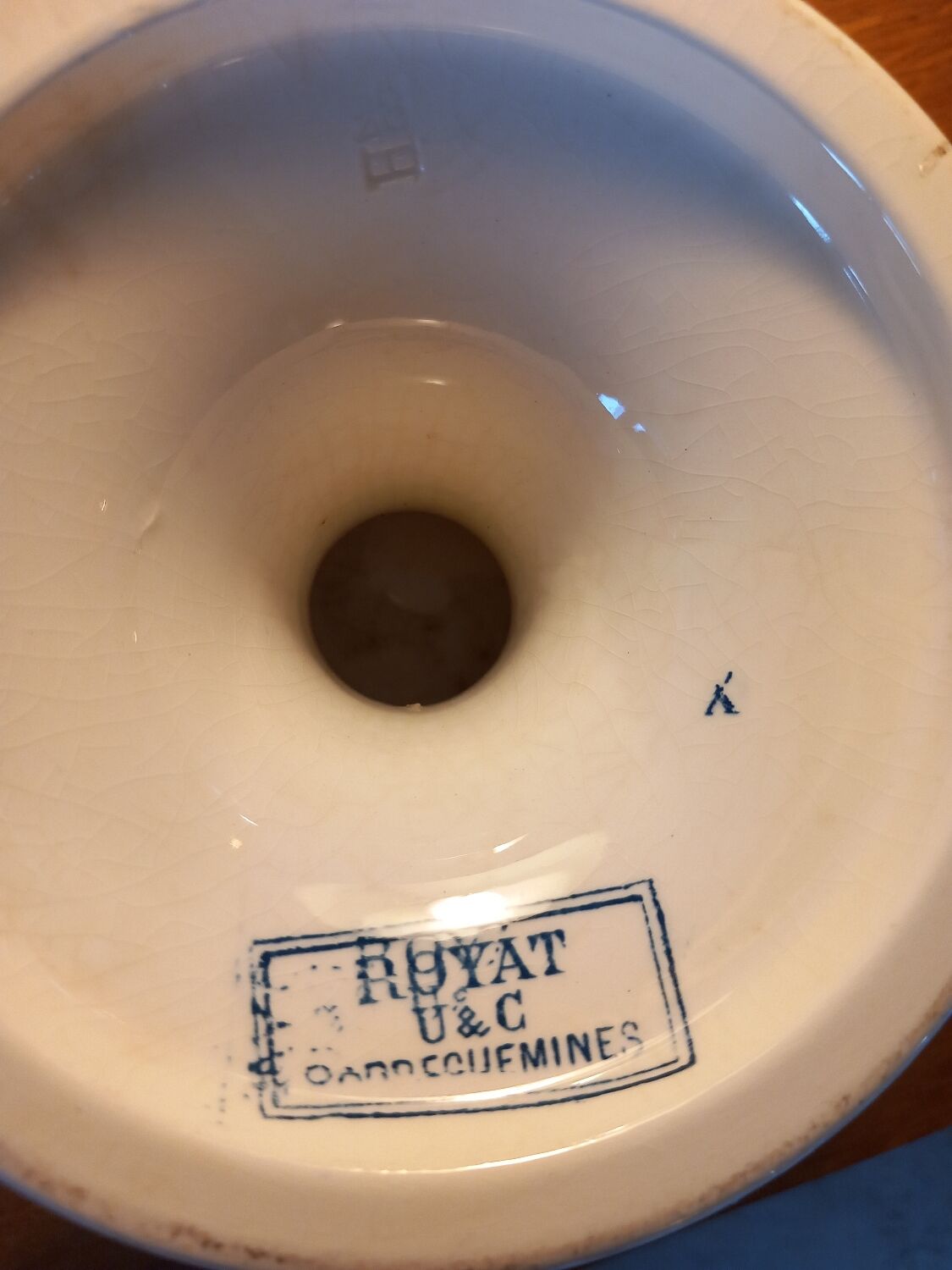 Iron earth compote bowl Sarreguemines