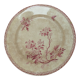 Plat rond en terre de fer de Gien modèle Aubépine rose