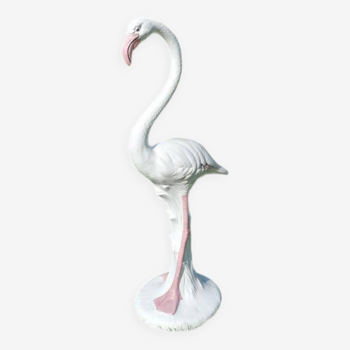 Grande céramique flamand rose 1970 vintage