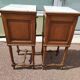 Lot de 2 table de chevet bois sculpté marbre blanc