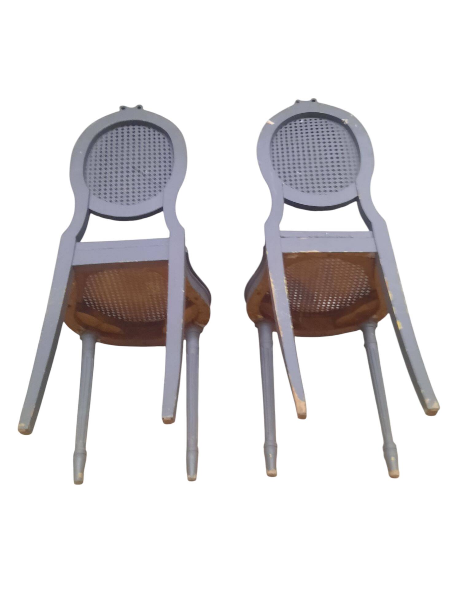 Paire de chaise cannees