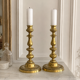 Pair of brass candlesticks in Louis Philippe style