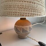 Art Deco glazed ceramic ball lamp, circa 1940