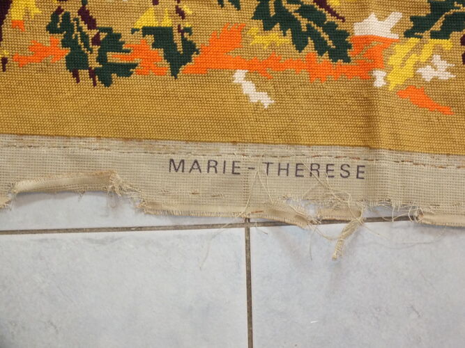 Marie Thérèse tapestry signed Elie Grekoff + Mozet workshop certificate