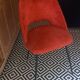 Red furry chair