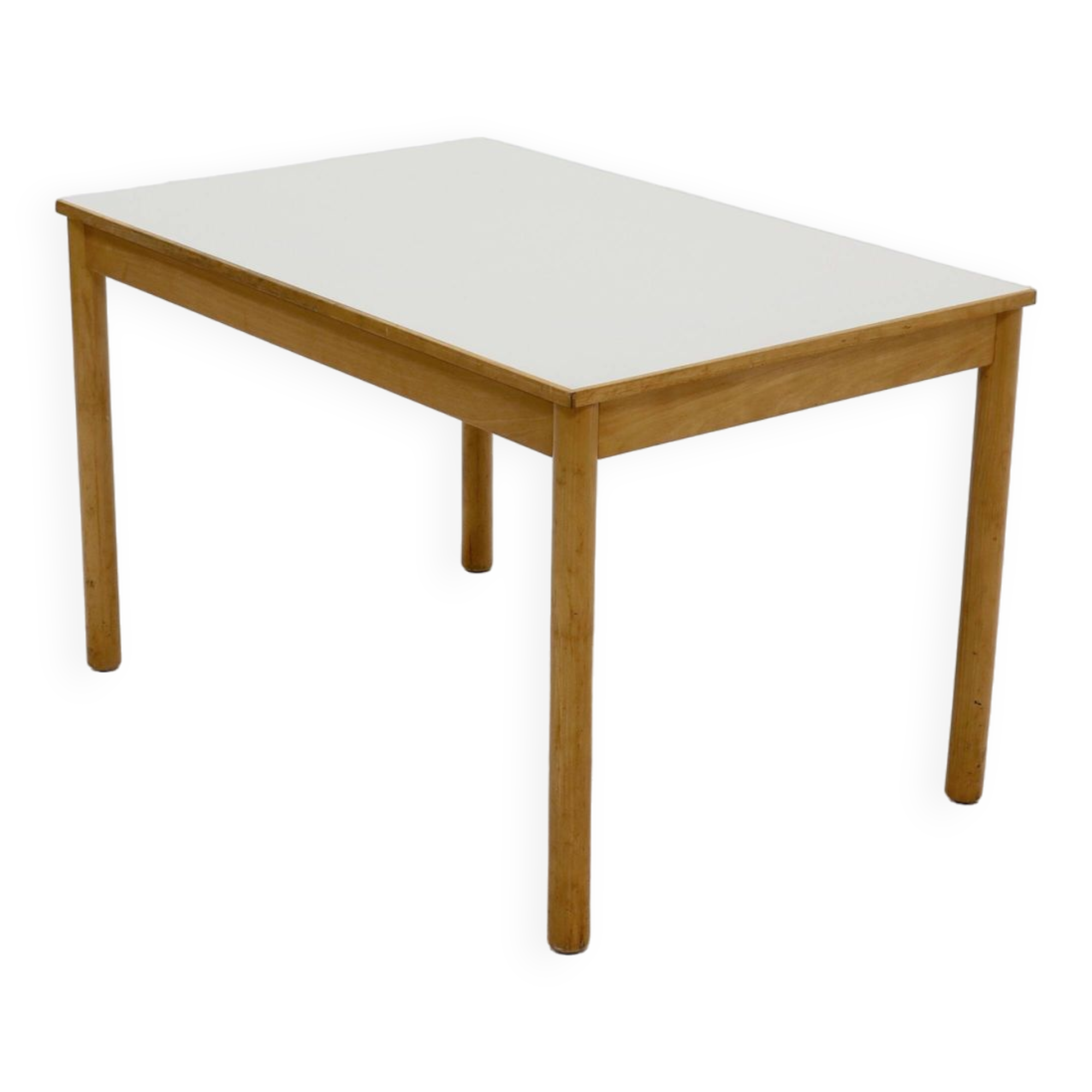 Vintage birch and linoleum dining table 1960