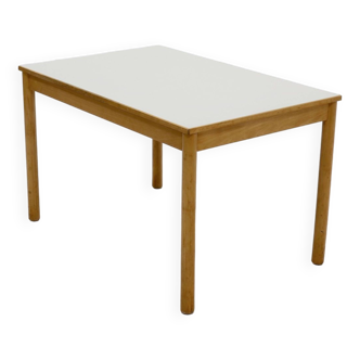 Vintage Birch and Linoleum Dining Table 1960s