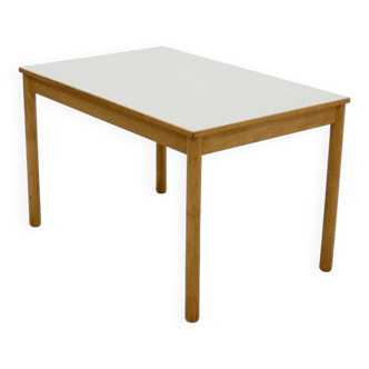 Vintage birch and linoleum dining table 1960