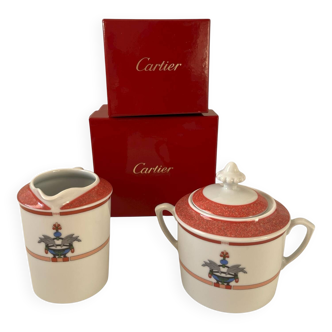 Cartier Limoges - Sucrier & Crémier "La Maison Vénitienne" - 1989 - Bo