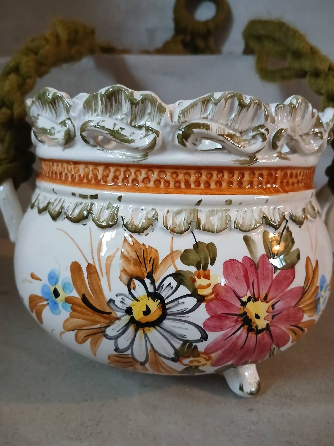 Vintage hanging plant holder