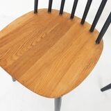 Set of four spindle back chairs, The Netherlands 1960's