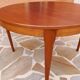 Extendable round table Teak by Tricoire & Vecchione for TV cabinet Paris 1960