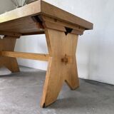 Table, mobilier de montagne en hêtre, 1950