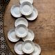 Set of 11 vintage Sarreguemines opaque porcelain dessert plates