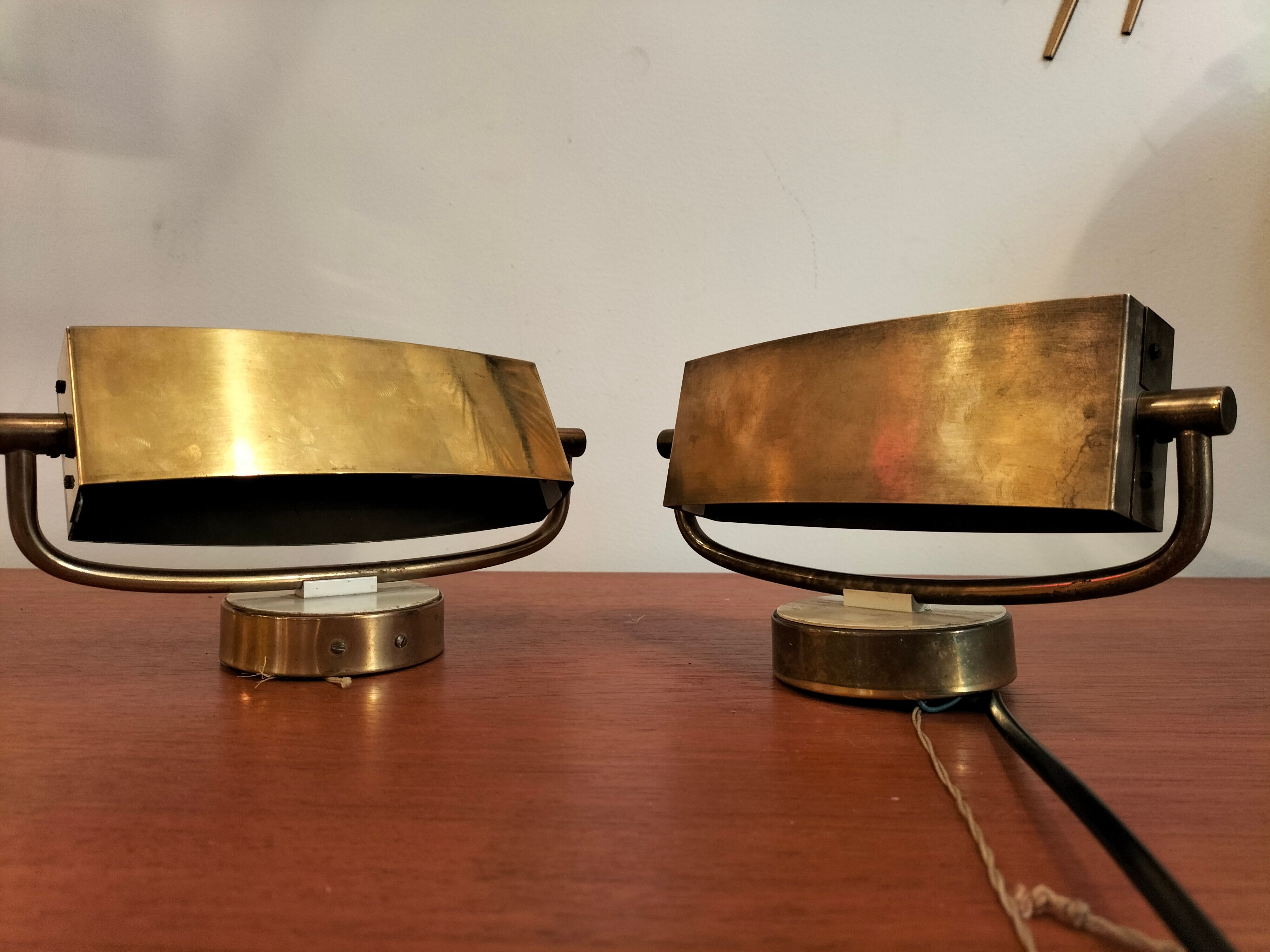 Pair wall lamps