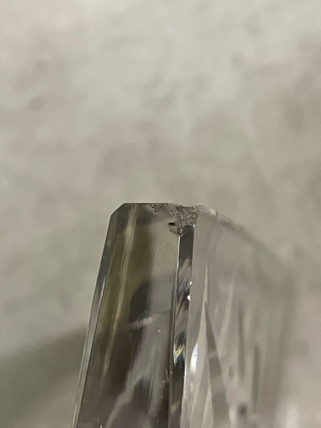 Diamond-cut crystal baluster vase with Lorraine cross