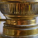 19th c. longwy earthenware oil lamp