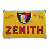 Old enamelled plate "Zenith luxury beer" 38x58cm 50's