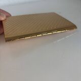 Vintage 1960s gold-plated cigarette case from France - 13 x 10 cm
